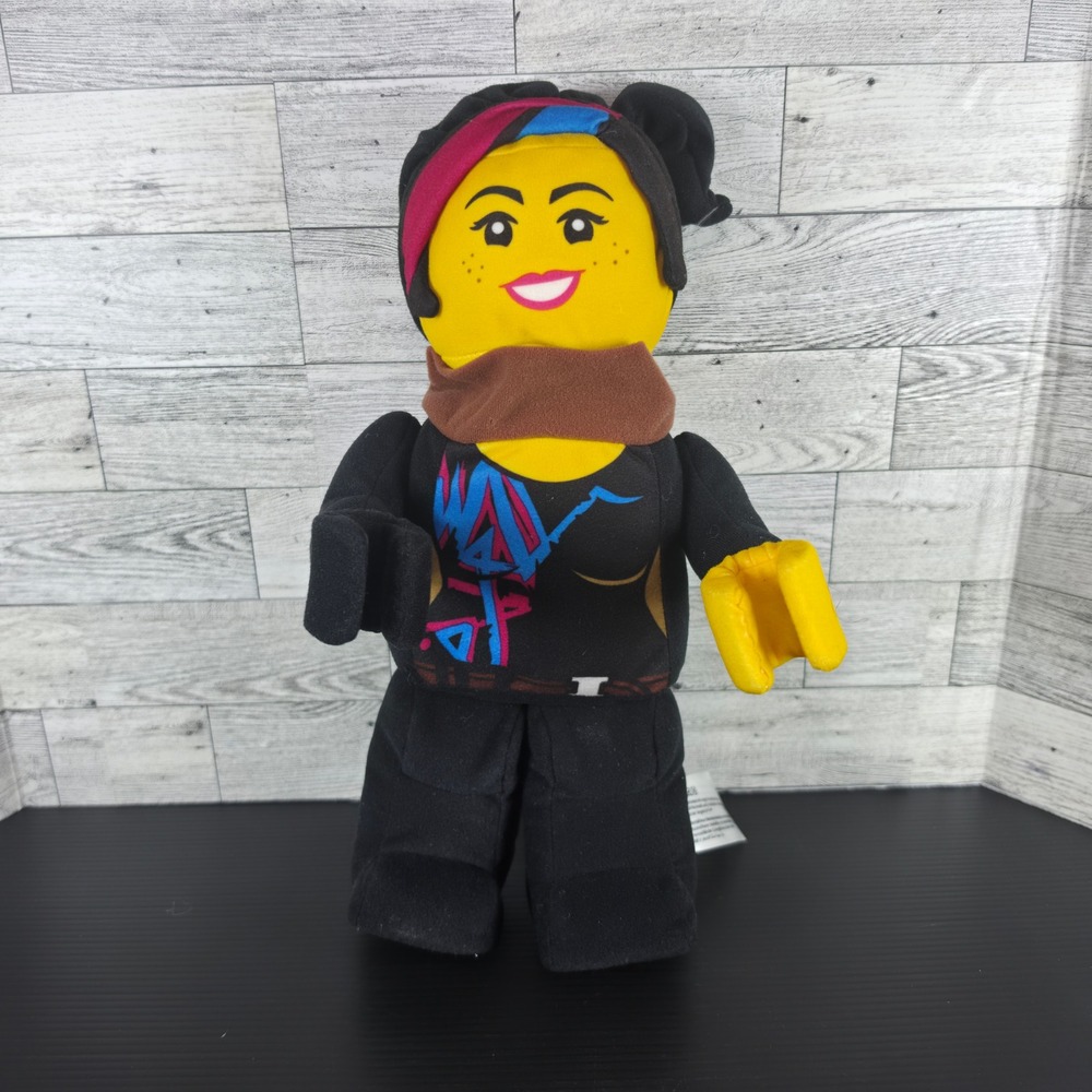 LEGO Movie 2 Wyldstyle Lucy Plush Stuffed Character Figure 12 Inch Black Pink